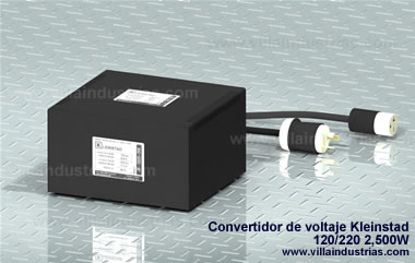 Convertidores de voltaje: Modelo Kleinstad 120/220 2,500W Pesado conector y receptáculo especial